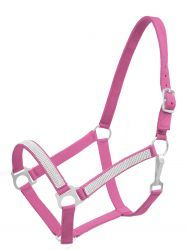 Average Horse Size Nylon Glitter Halter with Neoprene Lined Nose and Crown - View 3