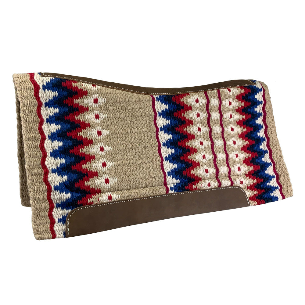 Showman 36" X 34" Wool Top Contoured Memory Felt Bottom Saddle Pad - Dusk