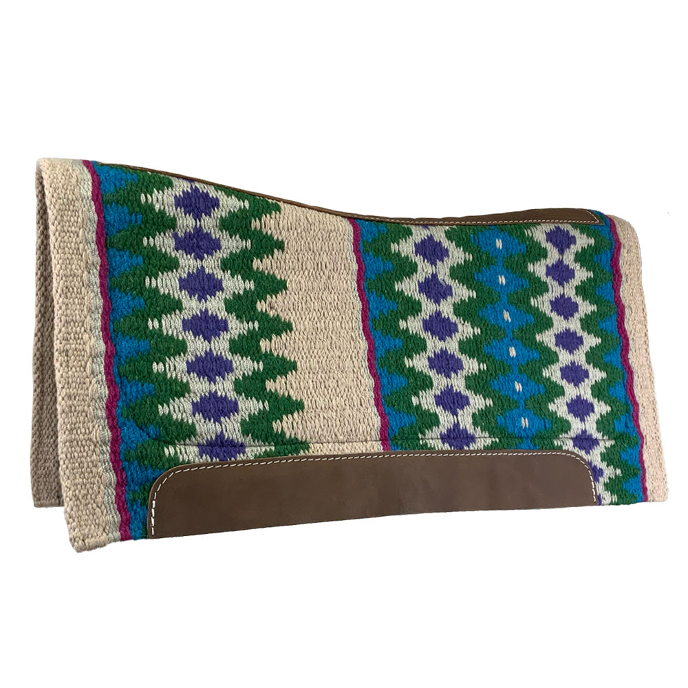 Showman 36" X 34" Wool Top Contoured Memory Felt Bottom Saddle Pad - Dusk