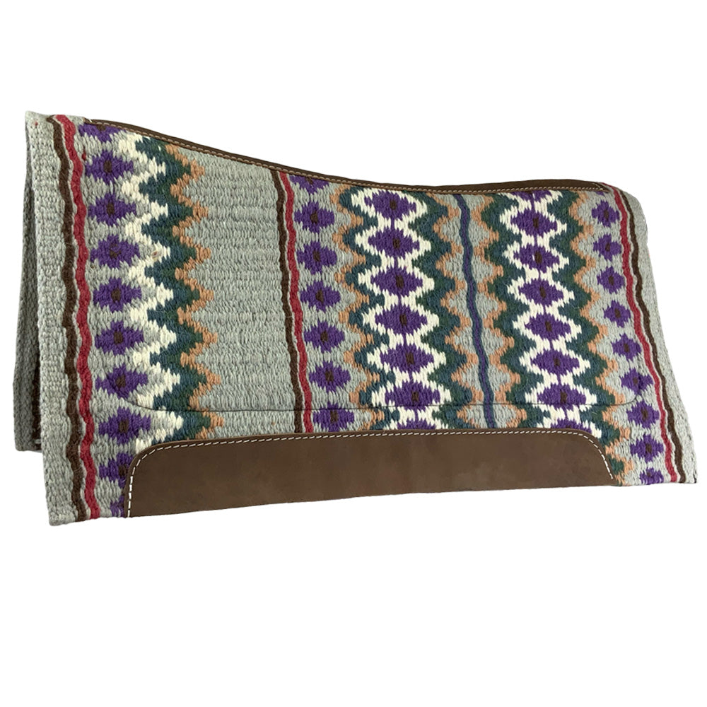 Showman 36" X 34" Wool Top Contoured Memory Felt Bottom Saddle Pad - Dusk