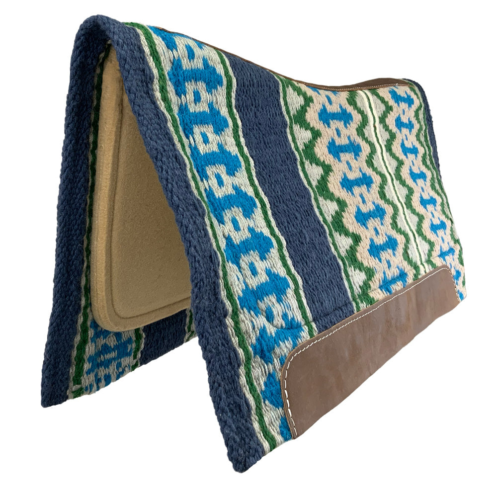Showman 36" X 34" Wool Top Contoured Memory Felt Bottom Saddle Pad - Dusk