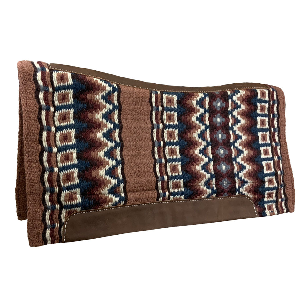 Showman 36" X 34" Wool Top Contoured Memory Felt Bottom Saddle Pad - Summer Sunsets