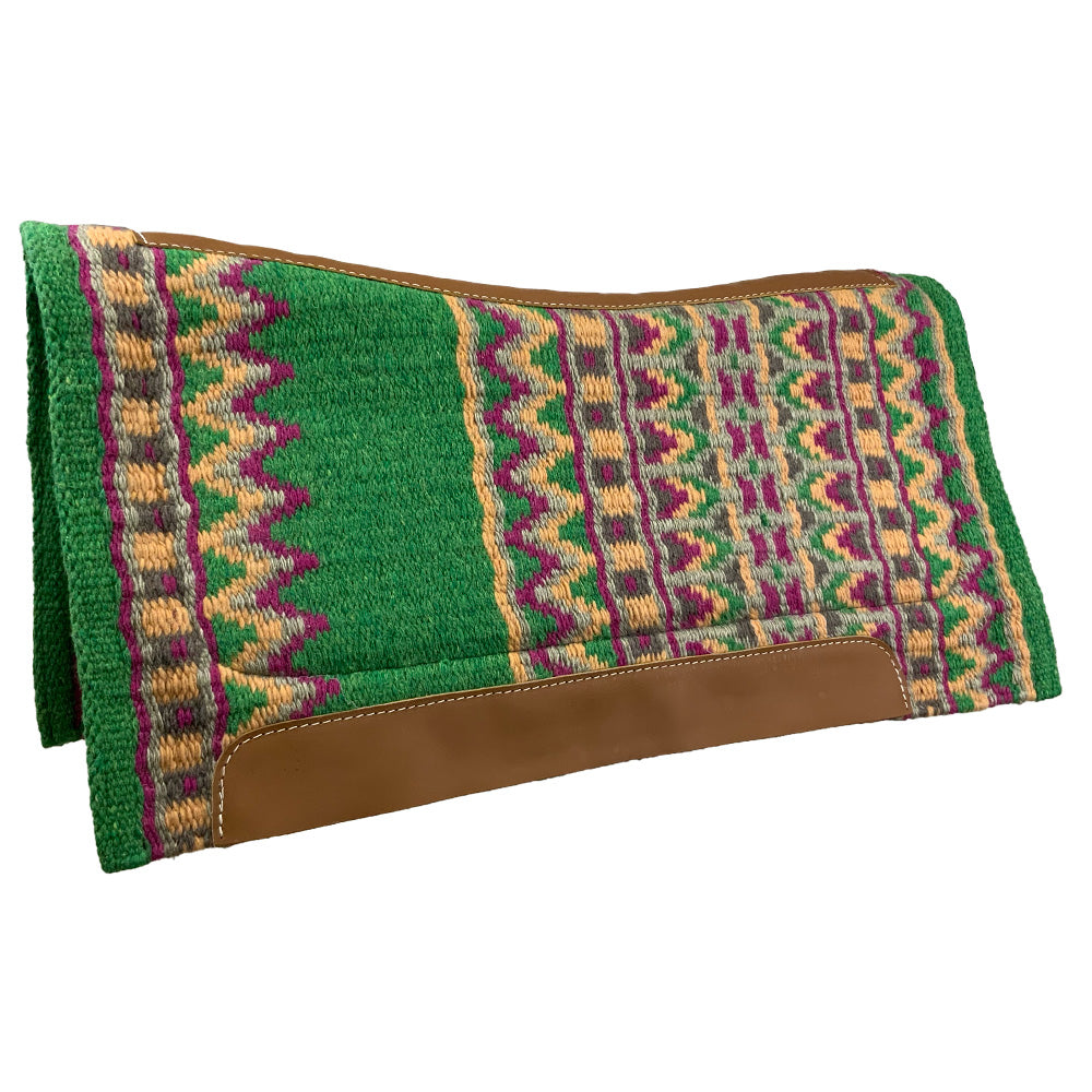 Showman 36" X 34" Wool Top Contoured Memory Felt Bottom Saddle Pad - Spring Mornings