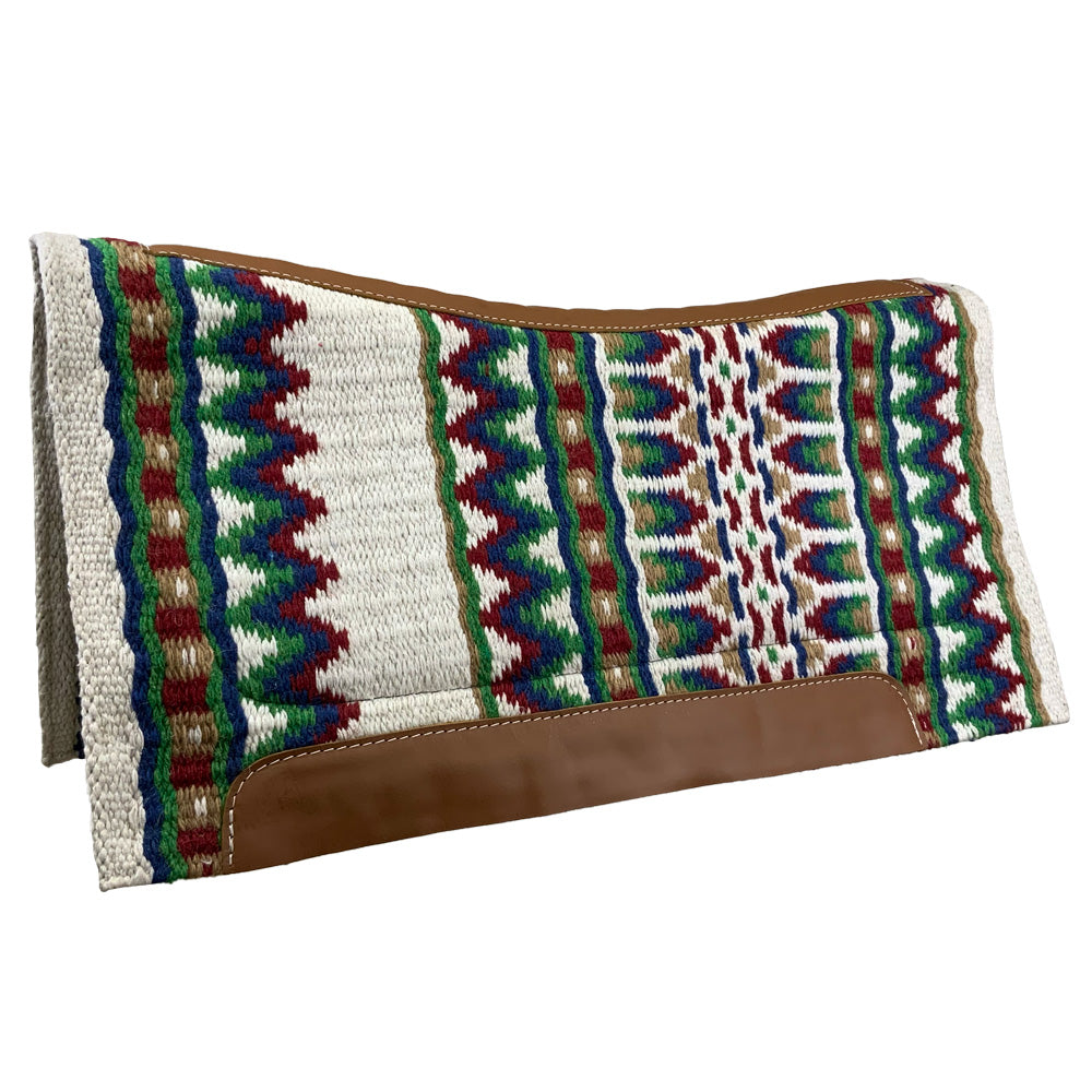 Showman 36" X 34" Wool Top Contoured Memory Felt Bottom Saddle Pad - Spring Mornings