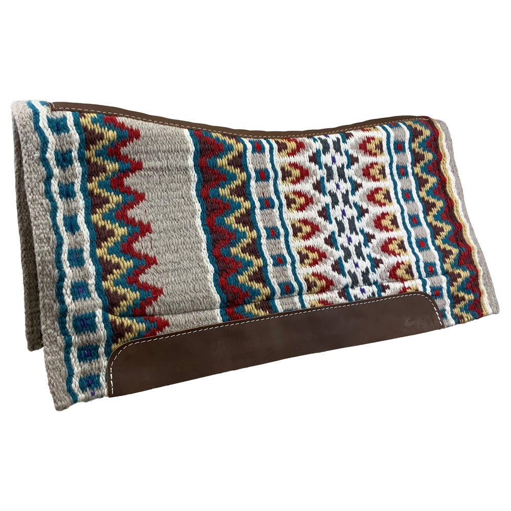 Showman 36" X 34" Wool Top Contoured Memory Felt Bottom Saddle Pad - Spring Mornings