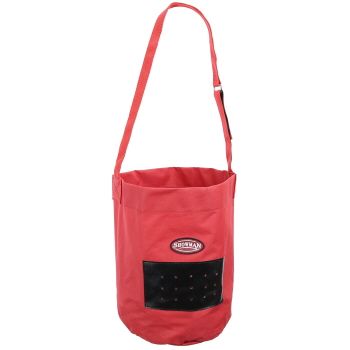 Side angle of the hay bag showcasing its lightweight yet durable design.