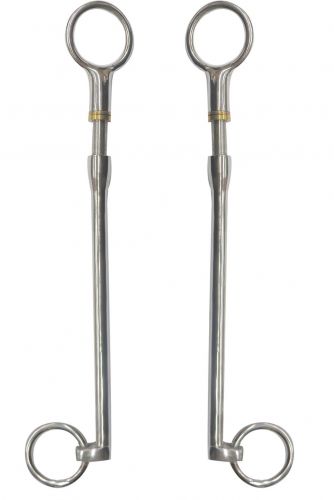0983: 10" Stainless steel interchangeable cheeks Bits Showman Saddles and Tack