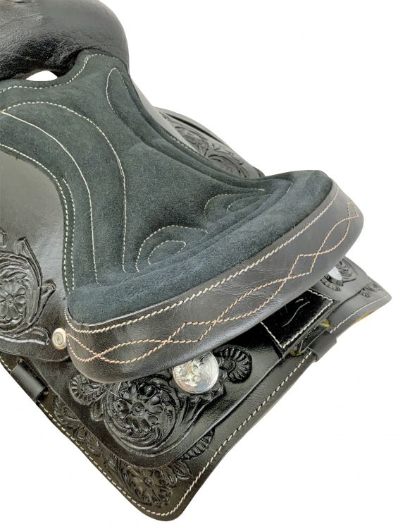 10", 12" Youth Western style pony saddle with floral tooled accents Default Shiloh