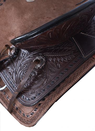 10" Double T Youth Hard Seat Bear Trap Style Saddle 1584110 Youth Saddle Double T