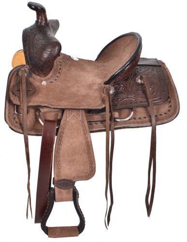 10" Double T Youth Hard Seat Bear Trap Style Saddle 1584110 Youth Saddle Double T