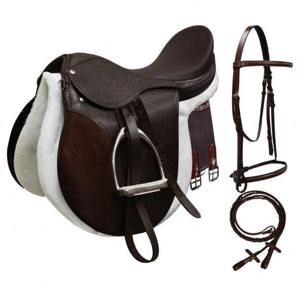 1003: All-Purpose English Saddle Start Set English Saddle Showman Saddles and Tack