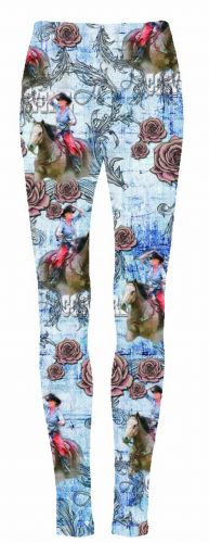 1067LEG: "Riding Into The Roses" leggings Primary Showman Saddles and Tack