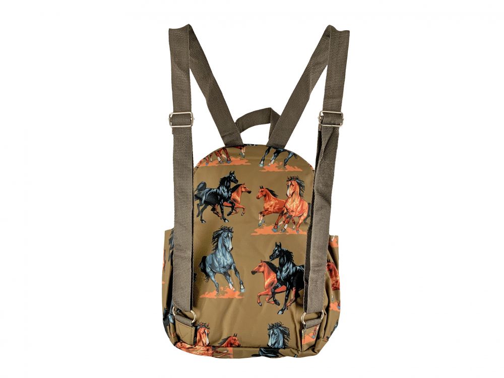 12" Backpack with running horses design Default Shiloh