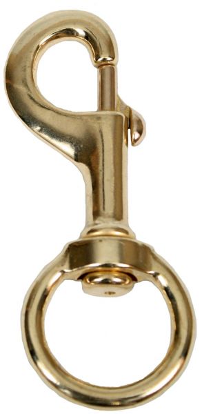 12155-2: 4 3/4" X 1 1/4" Solid brass bolt snap Primary Showman Saddles and Tack