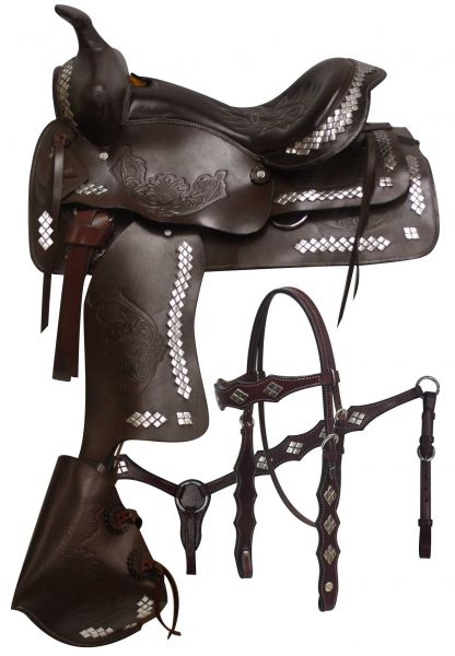 1244: 16" , 17" Double T Parade Style Saddle Show Saddle Double T
