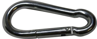 12503: 4" Chrome plated carabiner spring snap Primary Showman Saddles and Tack