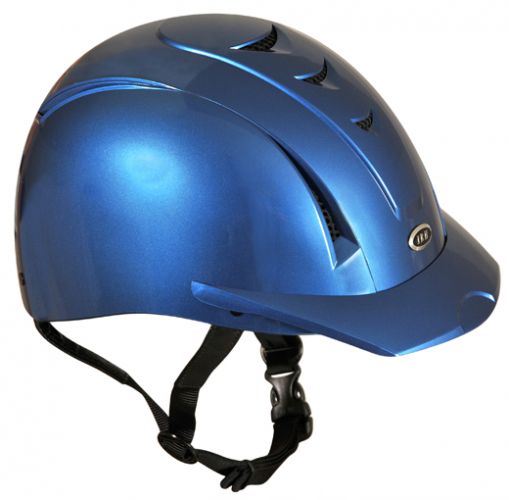 133616: This helmet is contoured to your head allowing ear and neck comfort Primary Showman Saddles and Tack