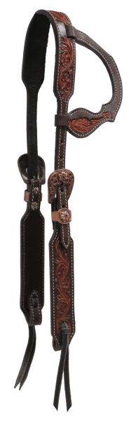 13602: Showman ® Argentina cow leather single ear headstall Headstall Showman