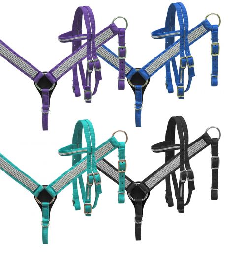 13621: Headstall adjusts 25" to 32" bit loop to bit loop Headstall & Breast Collar Set Showman