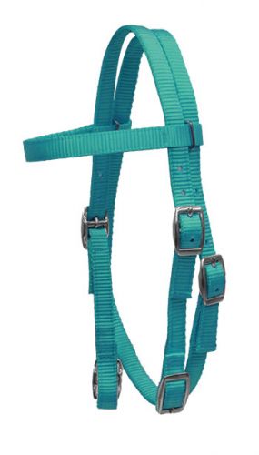 13797: Showman ® Pony Size Premium nylon browband headstall Headstall Showman
