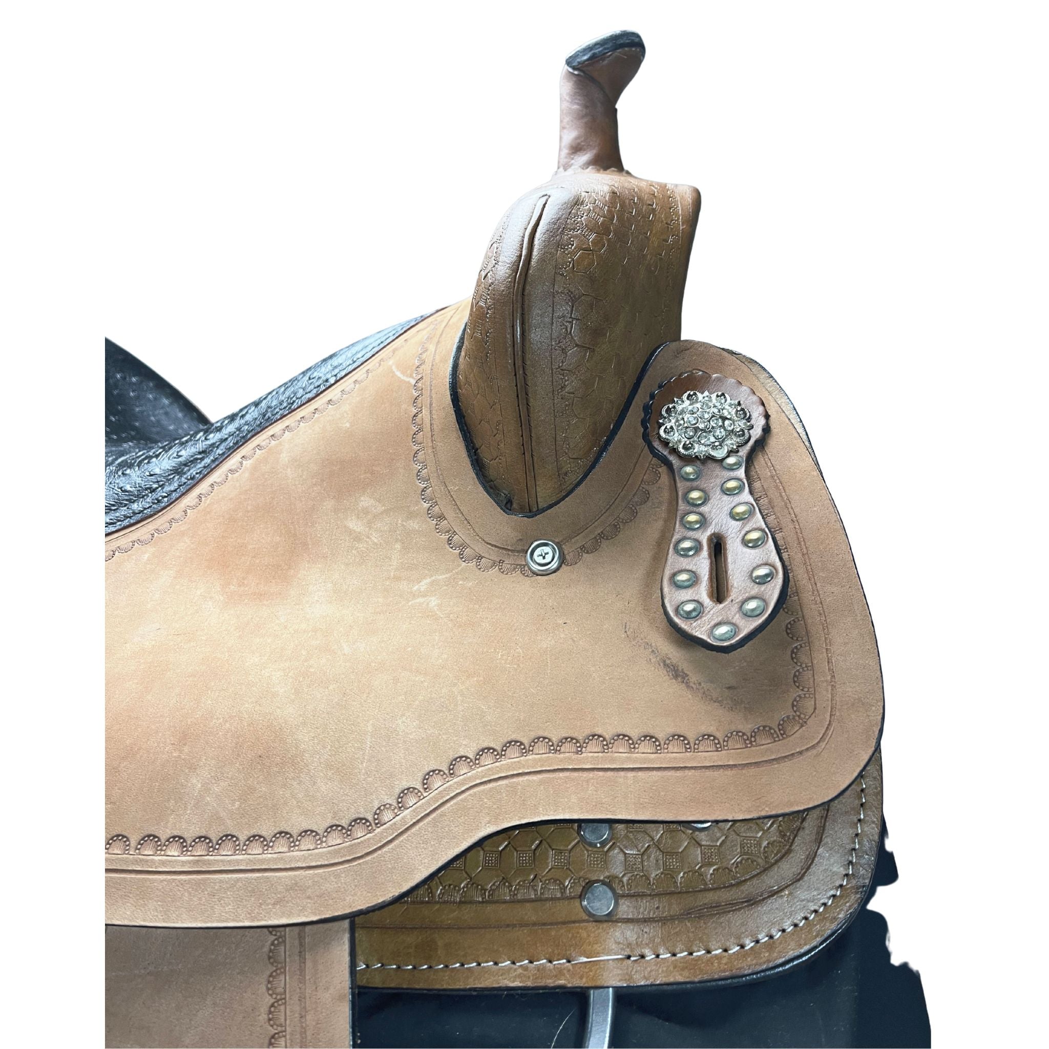 14", 15", 16" Double T Barrel Saddle Set 041X Barrel Saddle Double T Saddlery