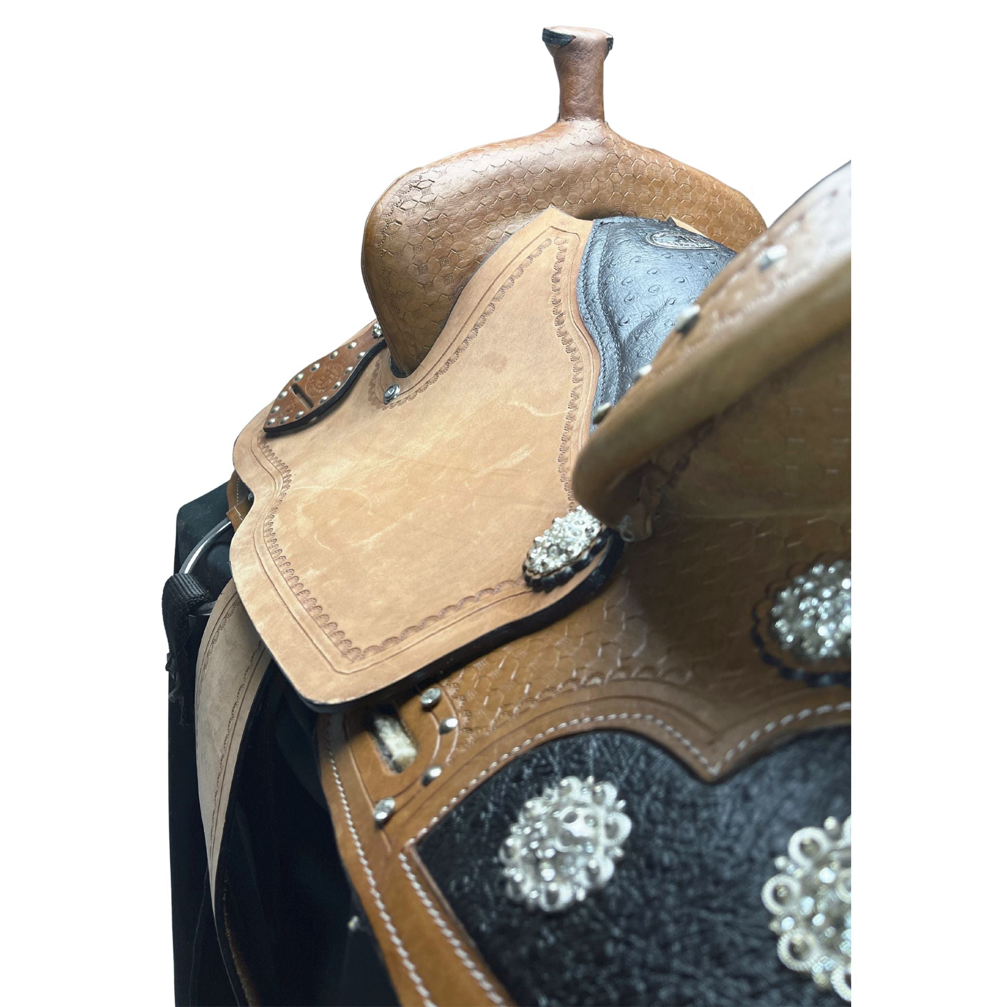14", 15", 16" Double T Barrel Saddle Set 041X Barrel Saddle Double T Saddlery