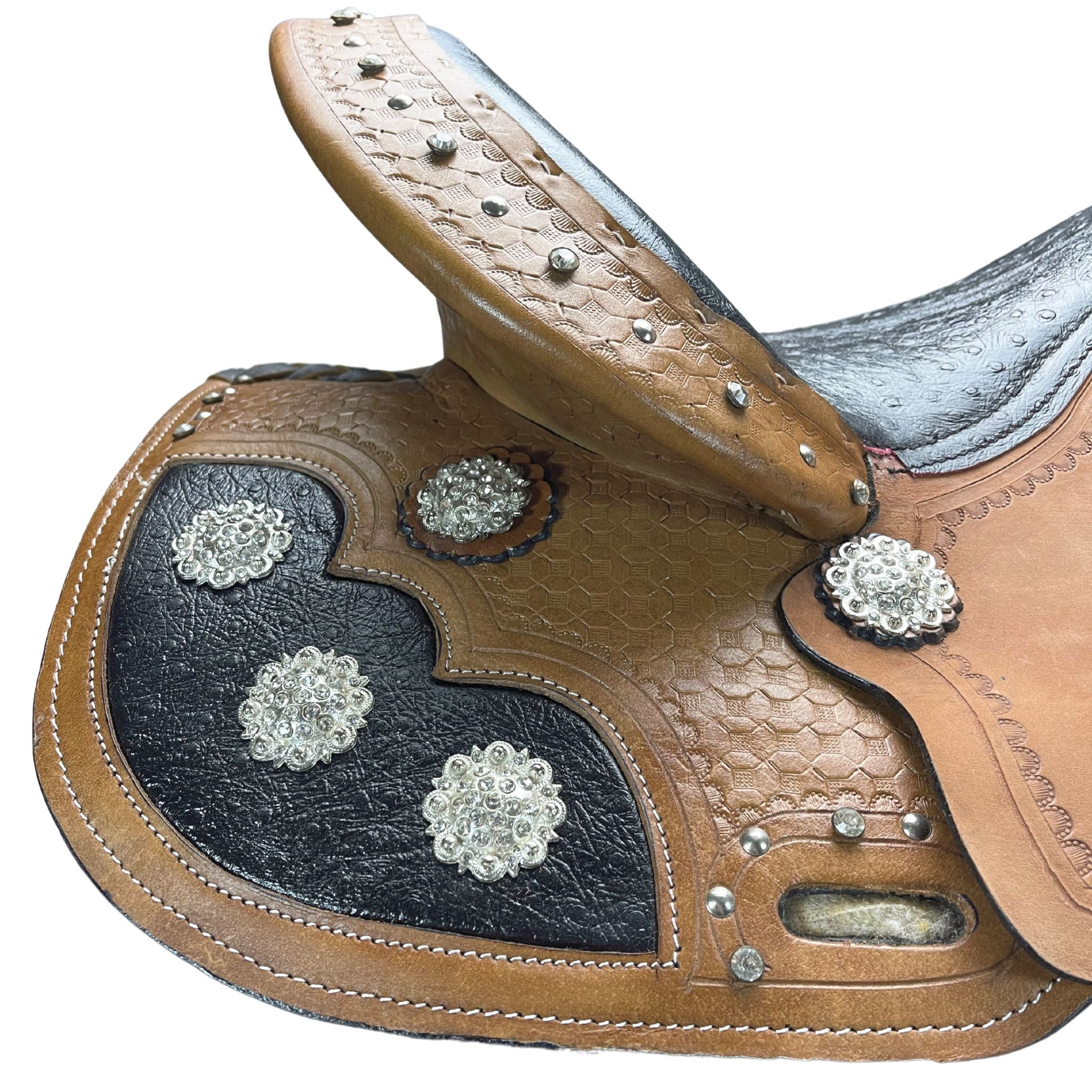 14", 15", 16" Double T Barrel Saddle Set 041X Barrel Saddle Double T Saddlery