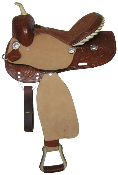 14", 15", 16" Double T Roughout Barrel Saddle 8491 Barrel Saddle Double T