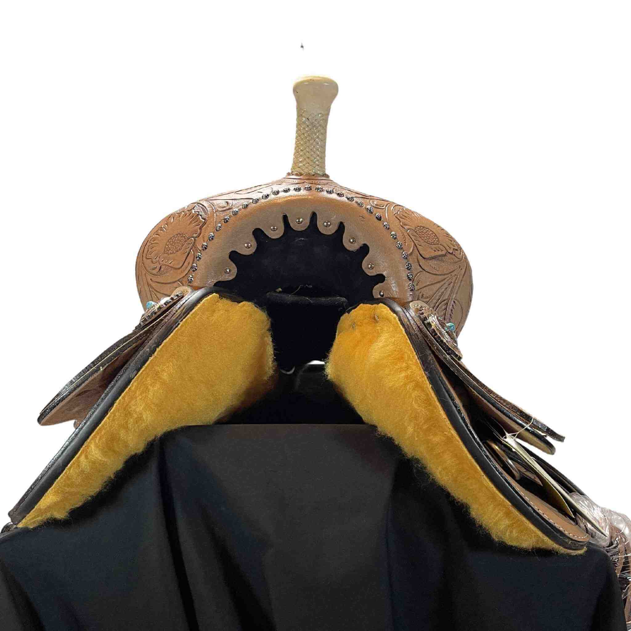14" - 16" Double T Western Barrel Saddle 6568 Barrel Saddle Double T
