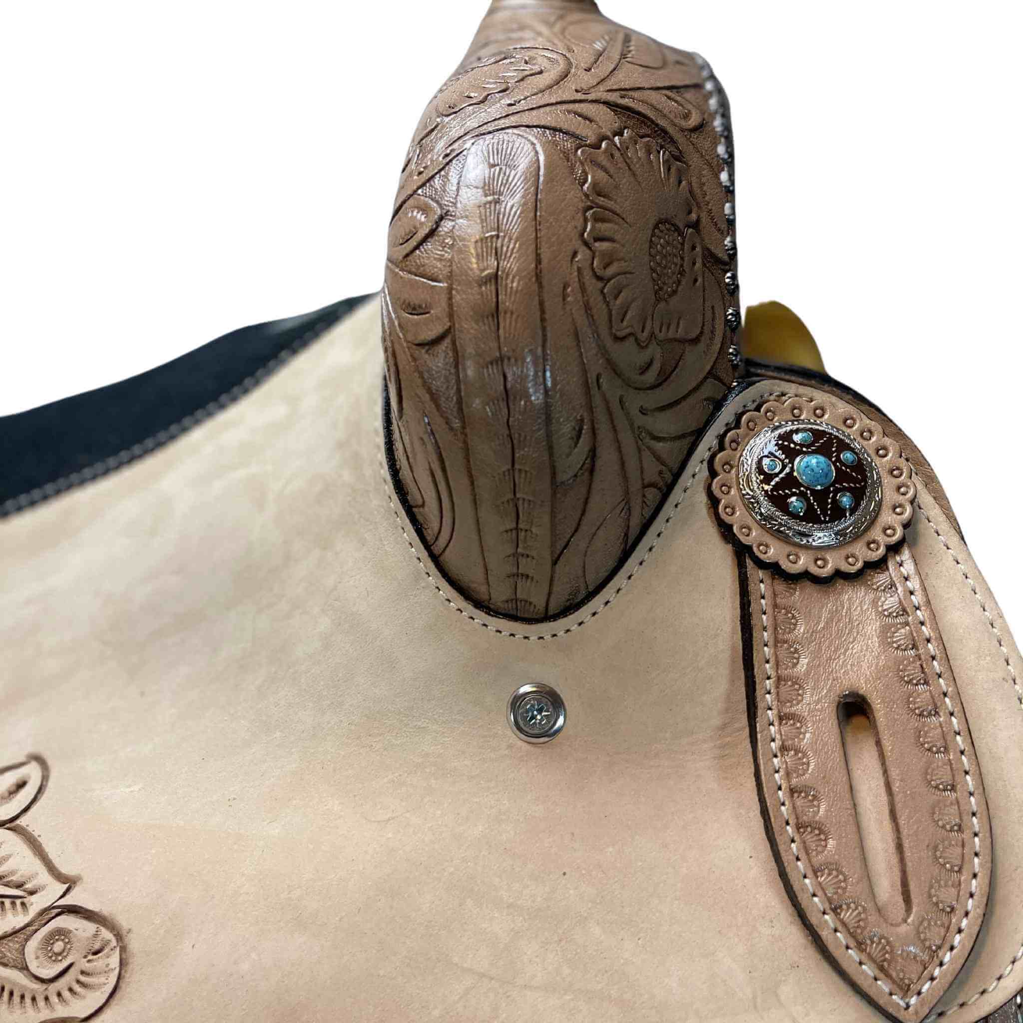 14" - 16" Double T Western Barrel Saddle 6568 Barrel Saddle Double T