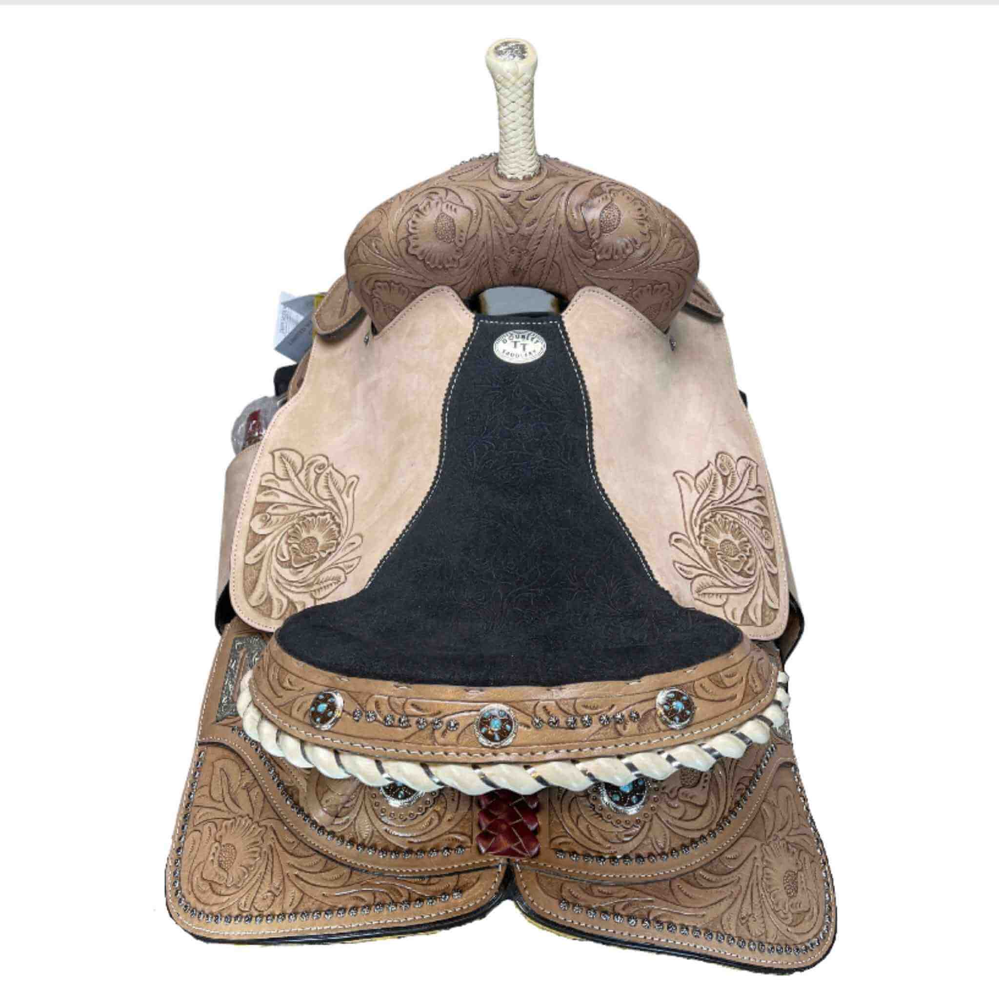 14" - 16" Double T Western Barrel Saddle 6568 Barrel Saddle Double T