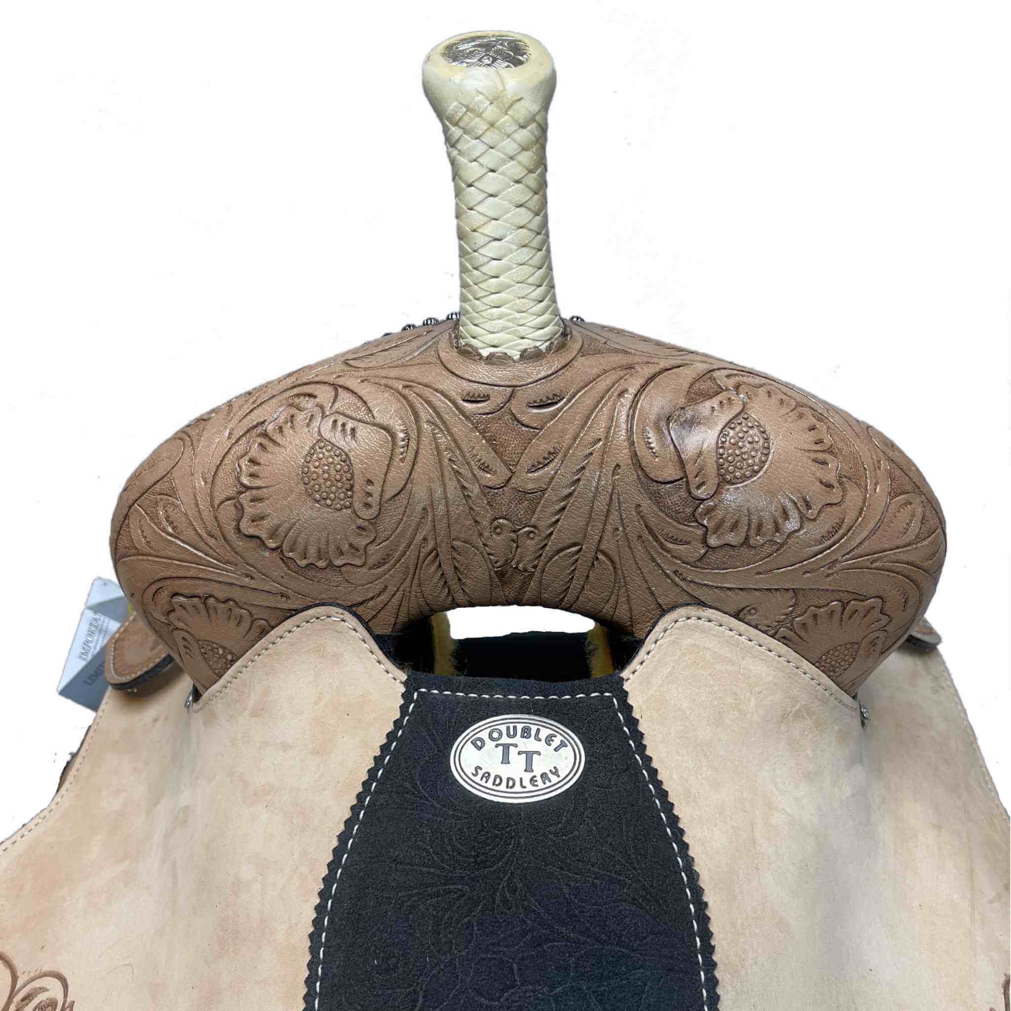 14" - 16" Double T Western Barrel Saddle 6568 Barrel Saddle Double T