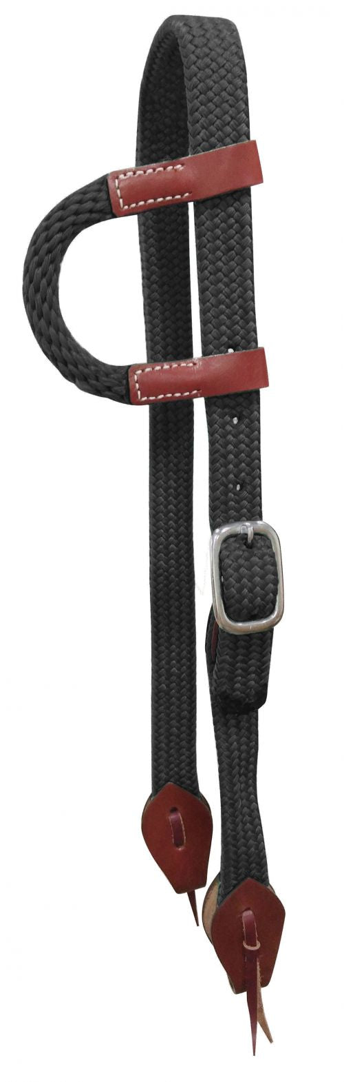 14337: Showman ® Nylon One Ear Headstall with leather accents Primary Showman