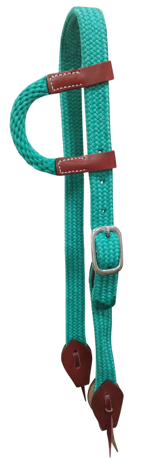 14337: Showman ® Nylon One Ear Headstall with leather accents Primary Showman
