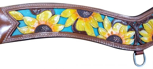 14339: Showman ® Hand Painted Sunflower tripping collar Breast Collar Showman