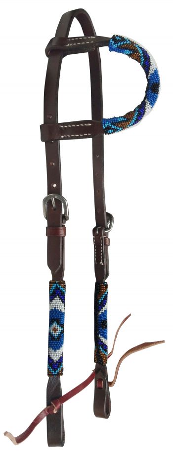 14404: Showman ® Beaded one ear headstall with southwest design Primary Showman