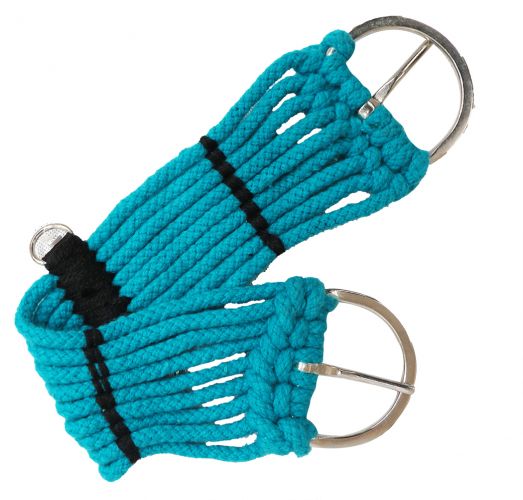 14458: Pony / Mini 9 strand western rope cinch with center D rings Cinch Showman Saddles and Tack