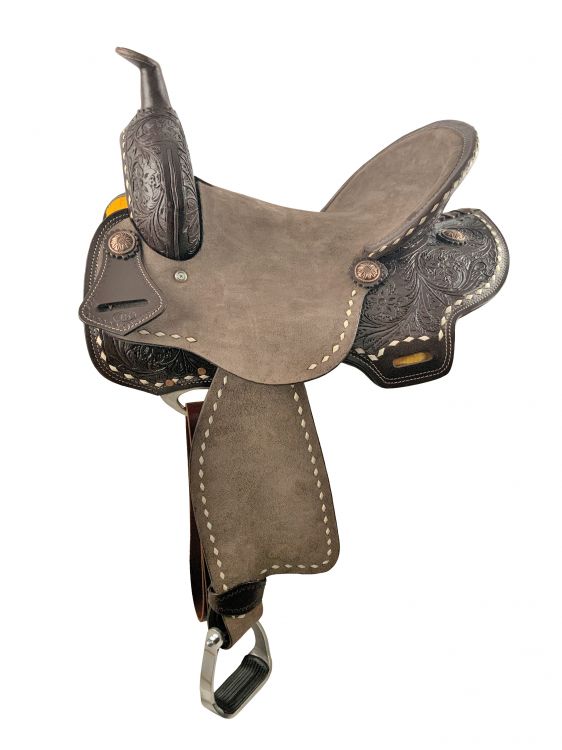15", 16" Double T Barrel style saddle Set 1480 Barrel Saddle Double T