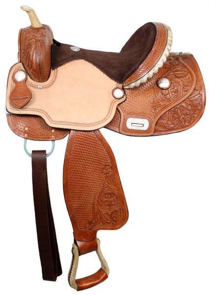 15", 16" Flex Tree Double T Barrel Saddle 327 Barrel Saddle Double T