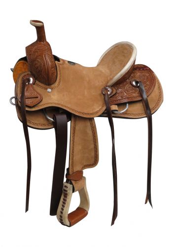 1580712: 12" Double T Youth hard seat roper style saddle Youth Saddle Double T