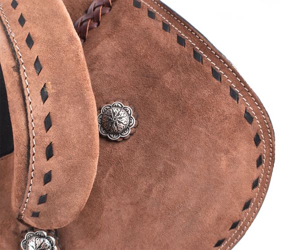 15844: 12", 13" Double T Youth/Pony Chocolate Roughout Barrel Saddle Youth Saddle Double T