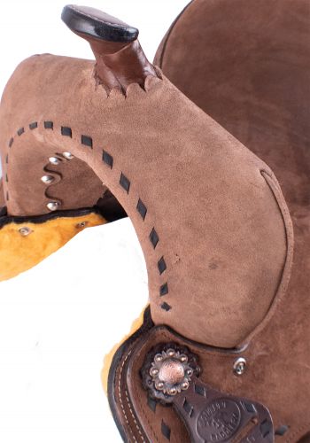 1585010: 10" Double T Youth Hard Seat Barrel Saddle Youth Saddle Double T