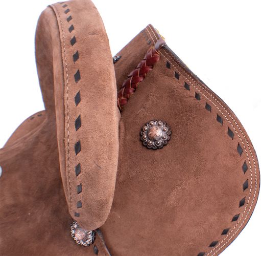 1585010: 10" Double T Youth Hard Seat Barrel Saddle Youth Saddle Double T