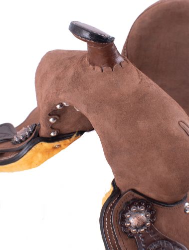 15851: 12", 13" Double T Youth Hard Seat Barrel Saddle Youth Saddle Double T