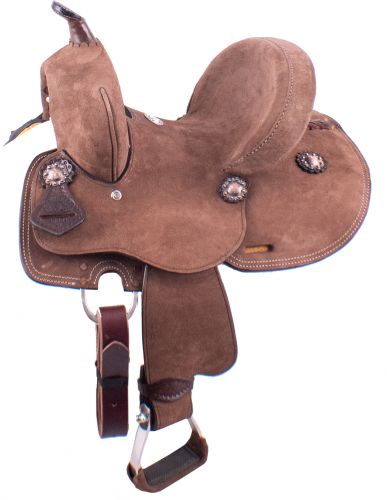 1585110: 10" Double T Youth Hard Seat Barrel Saddle Youth Saddle Double T