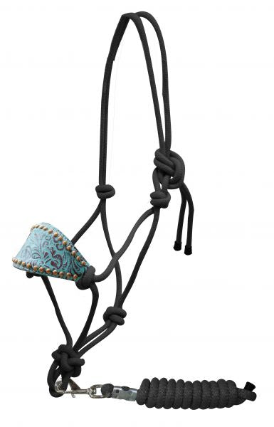 15879: Showman™ Cowboy Halter with Padded Bronc Style Nose Cowboy Halter Showman