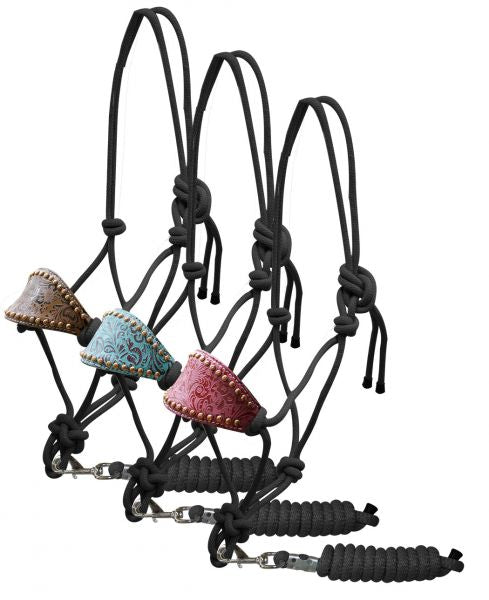15879: Showman™ Cowboy Halter with Padded Bronc Style Nose Cowboy Halter Showman