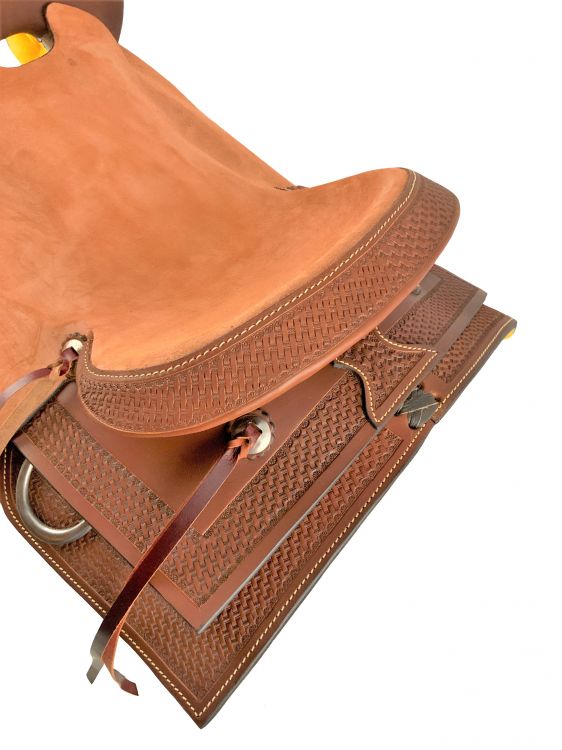16" Argentina Cow Leather Hardseat Cutter Style Western Saddle Cutter Style Saddle Shiloh