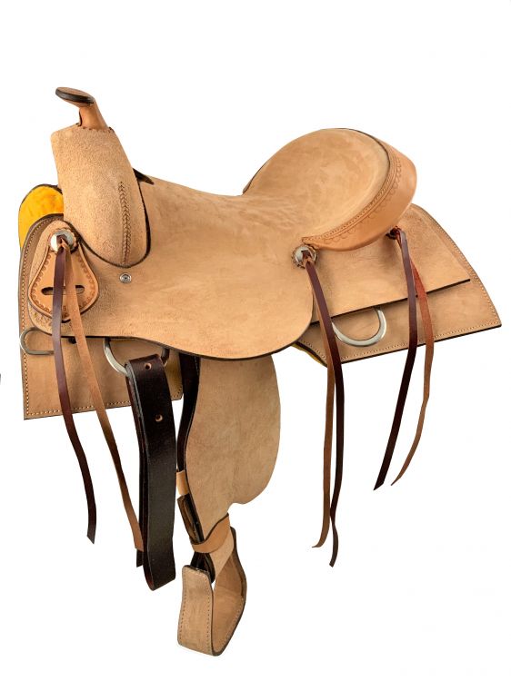16" Argentina Cow Leather Hardseat Ranch Style Western Saddle Cutter Style Saddle Shiloh