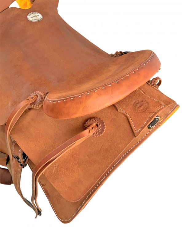 16" Showman Hard Seat Ranch Cutting Saddle Cutting Saddle Showman